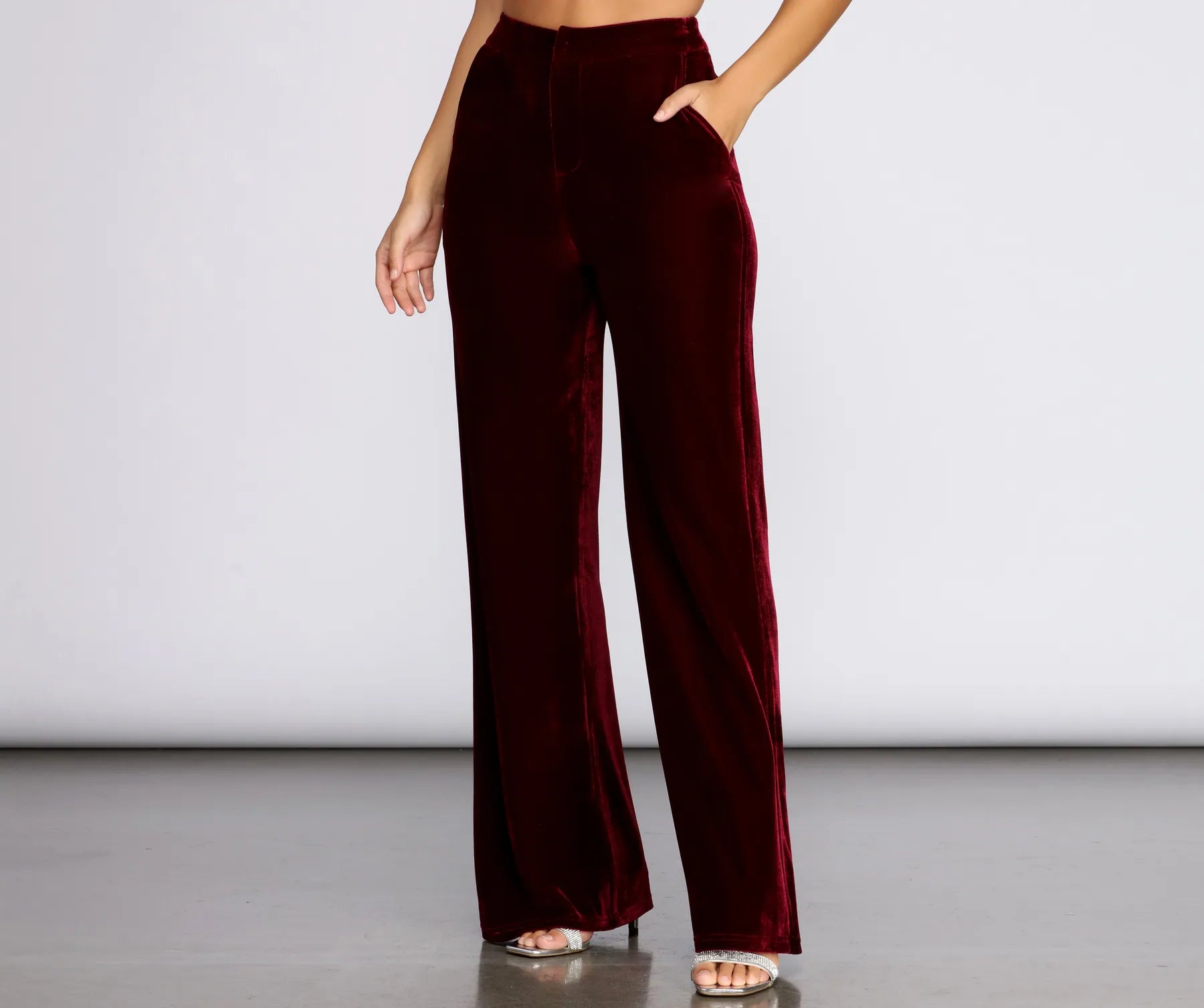 Mega Sale Velvet Glamour High Waist Pants