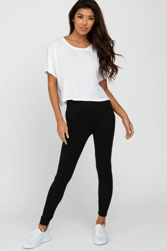 Evening Looks Black V-Waist Leggings