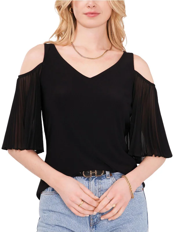 Trendsetting Threads Womens Butterfly Sleeves Polyester Cold Shoulder