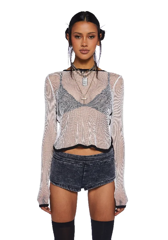 Chic Wardrobe Last Laugh Fishnet Top