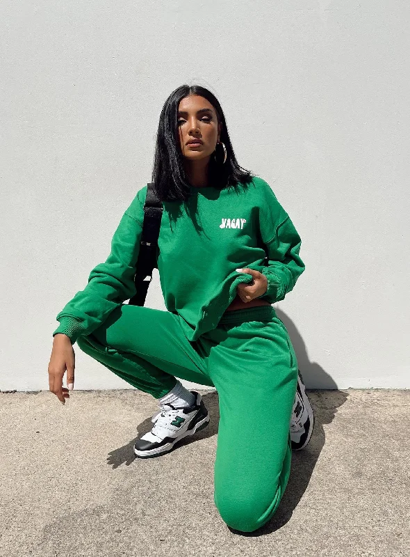 Online Boutique Clothing Club Basic Trackpants Green