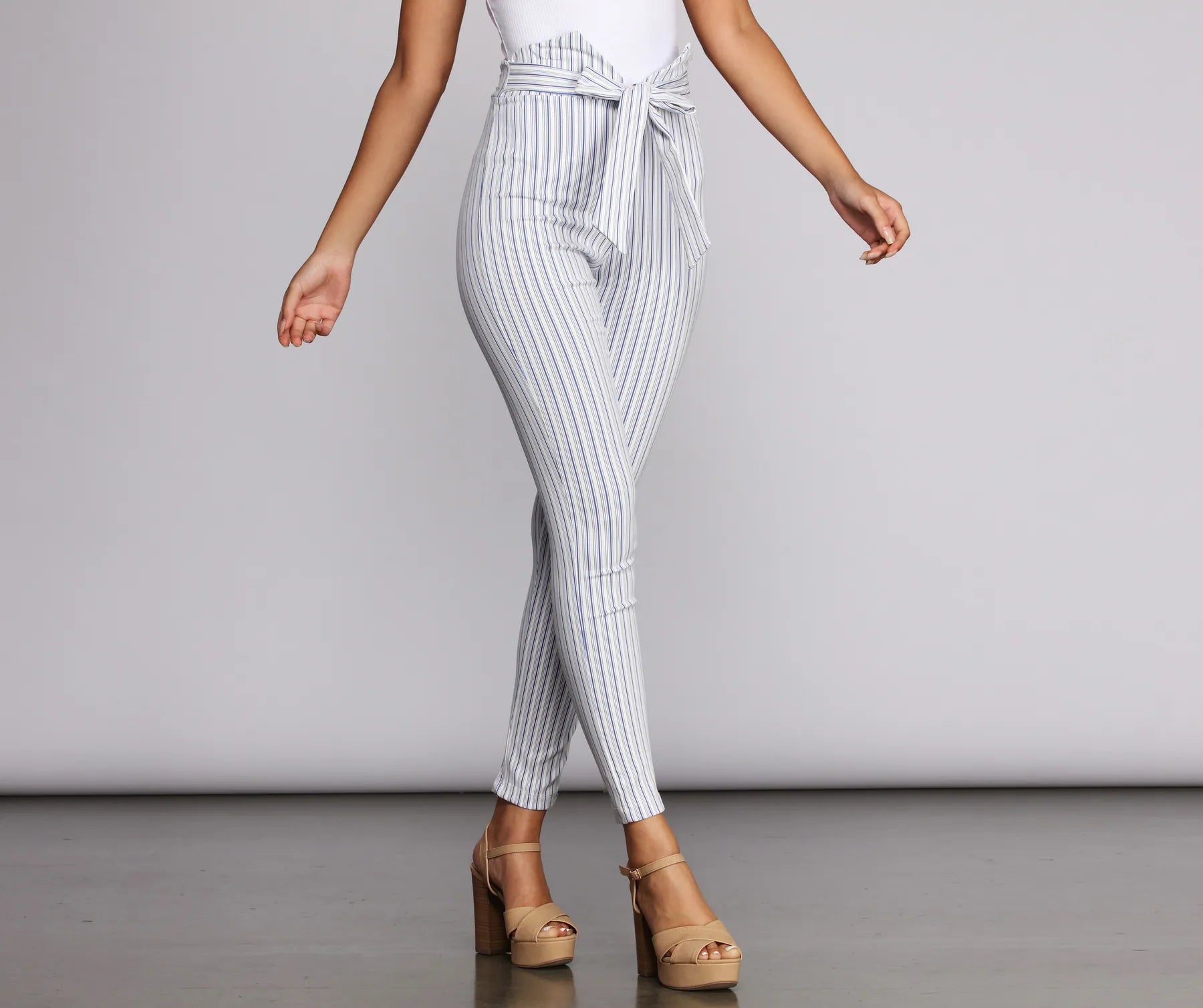 Trend Alert Summer Stripes Paperbag Pants