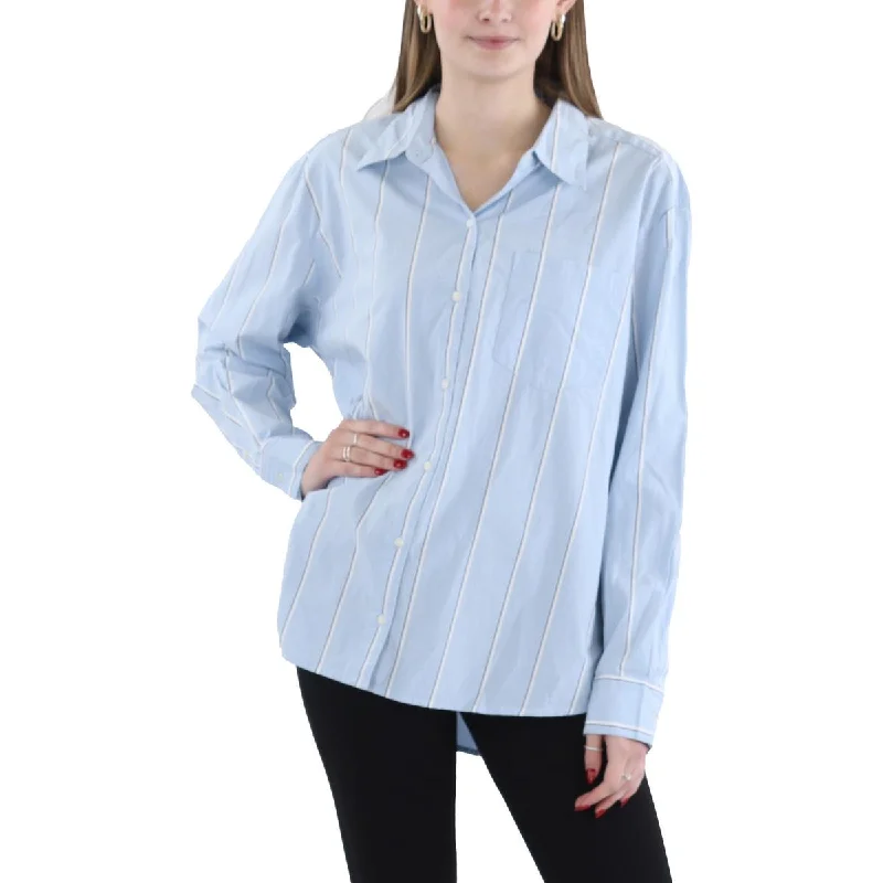 Women Online Clothing Boutiques Womens Relaxed Collar Button-Down Top