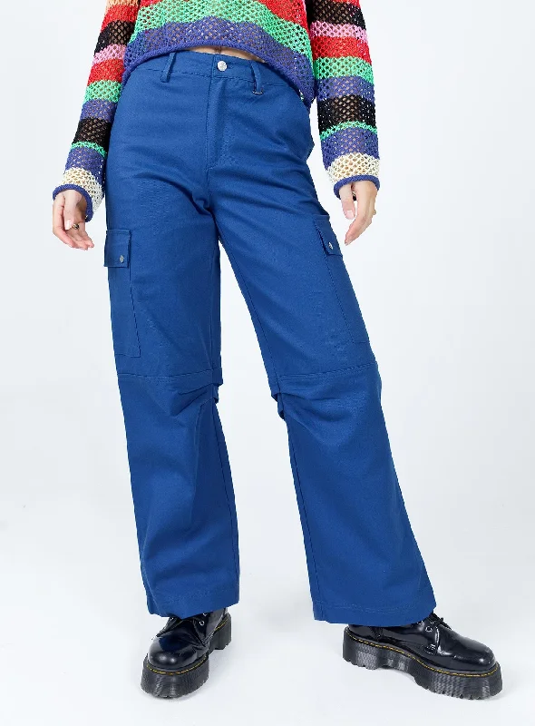 Trendy Outfits For Girls Fallout Mid Rise Cargo Pants Blue