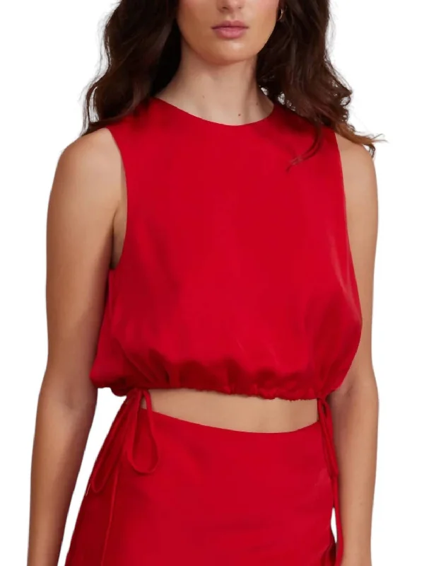 Latest Trends Thora Top In Red