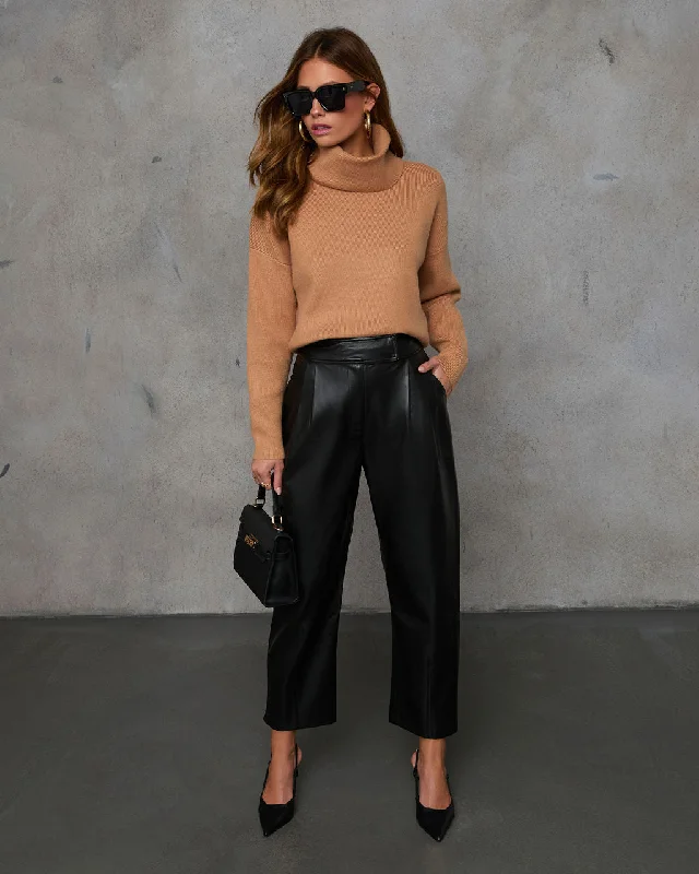 Trendy Aesthetics Amerie Cropped Faux Leather Pants