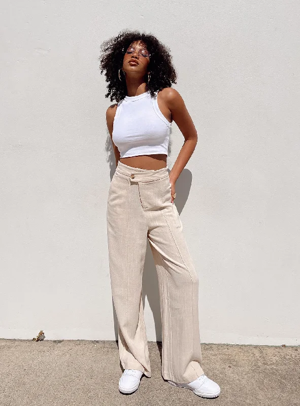 Chic And Edgy Dina Pants Cream