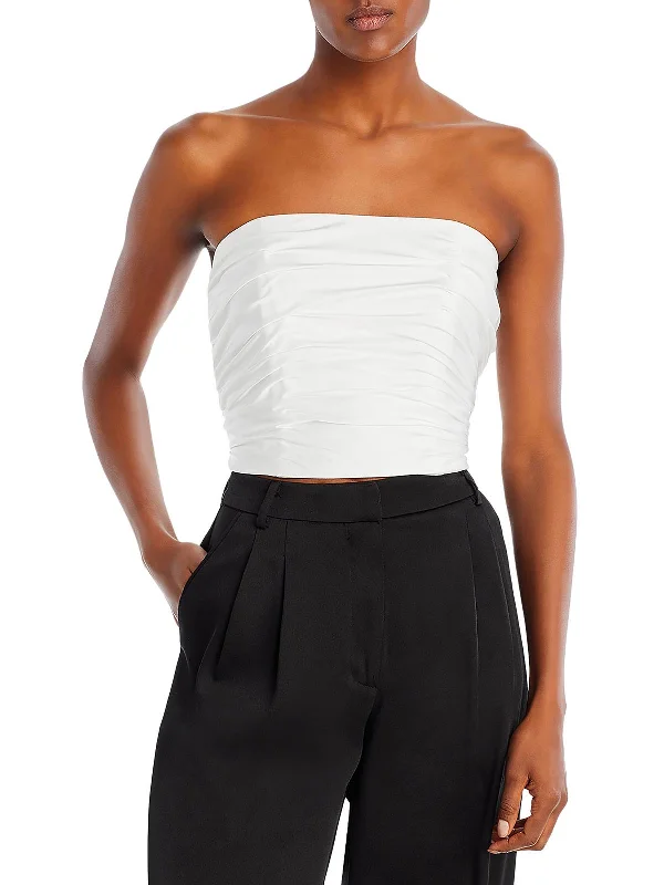 New Season Fashion Preview Womens Ruched Bow Cropped