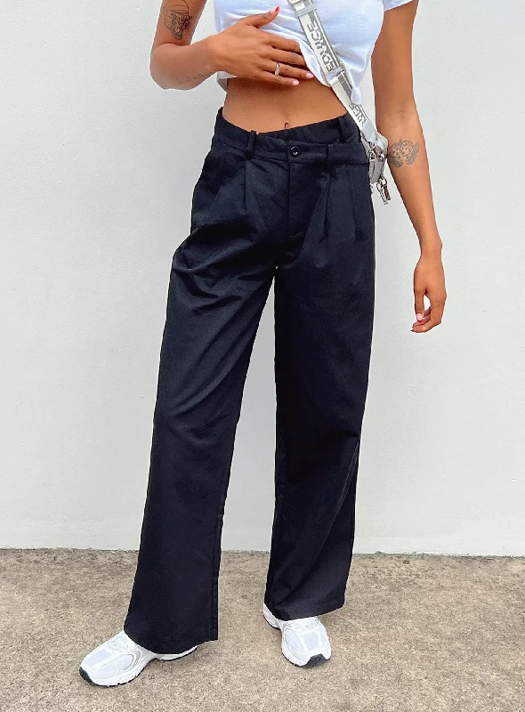 Embrace New Fashion Mertyl Asymmetric Pants Black