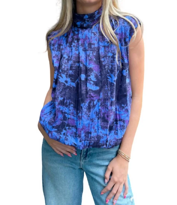 All Season Fashion Collection Emily High Neck Top In Midnight