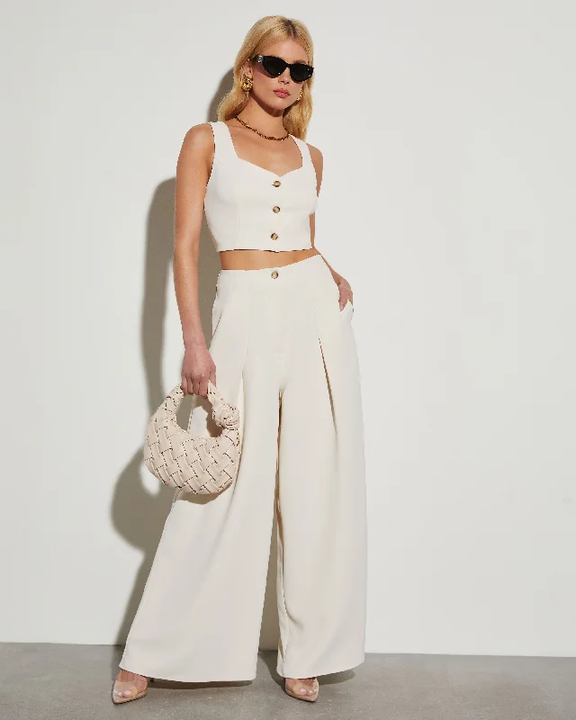 Sophisticated Outfits Clarissa High Rise Wide Leg Pants