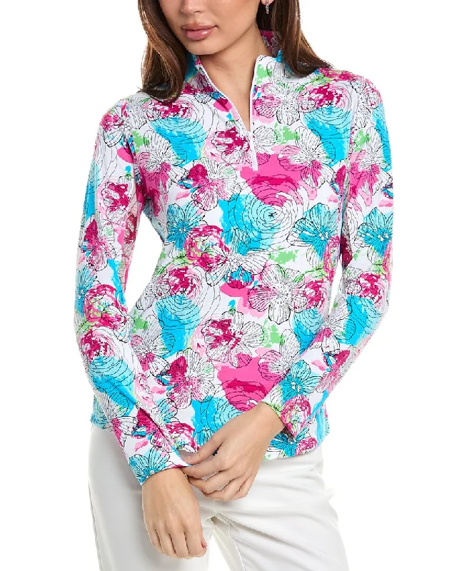 Relaxed Fashion IBKUL Mock Neck Top