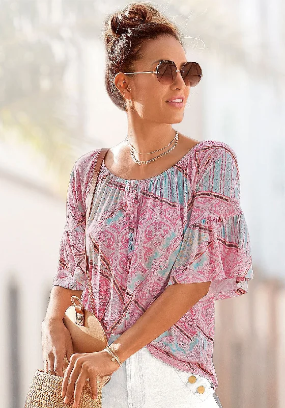 Chic Trends For The Fashion Savvy LASCANA Women's Boho Flare Sleeve Top