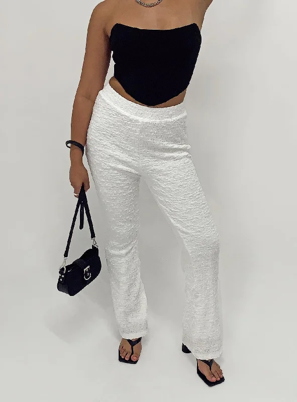 Minimalist Women's Fashion Clothing Walking On Air Pants White