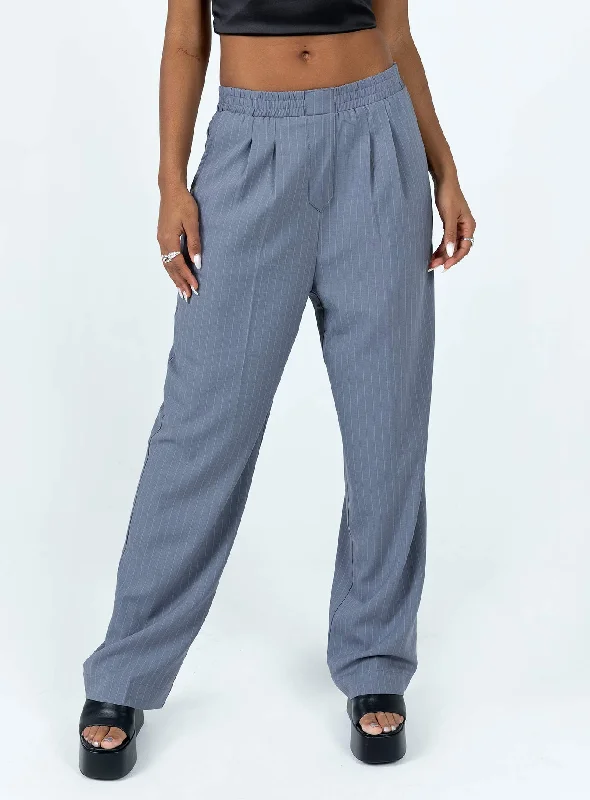 Fashion Sale Agyness Pant Slate Pinstripe