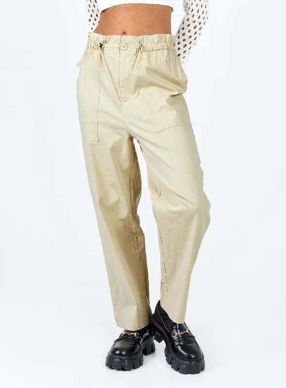 Evening Elegance Preston Cargo Pant Beige