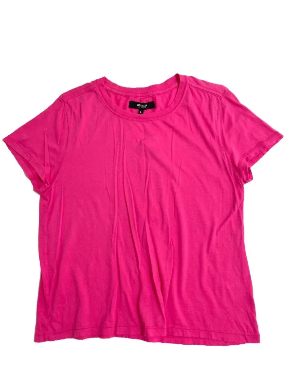 Classic Women's Fashion Women's Modal Cotton Distressed Tshirt In Pink