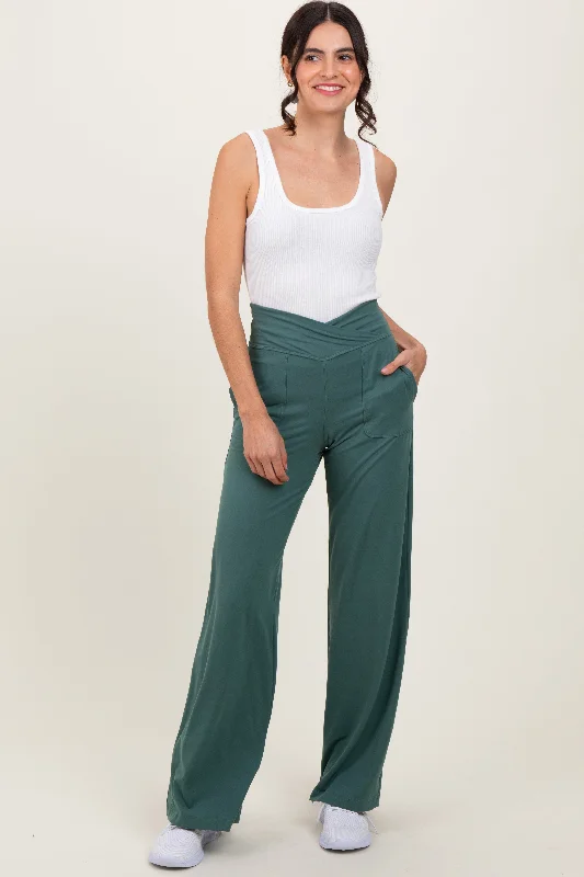 Snag Fabulous Fashion Bargains Jade Crossover Waist Active Wide Leg Pant