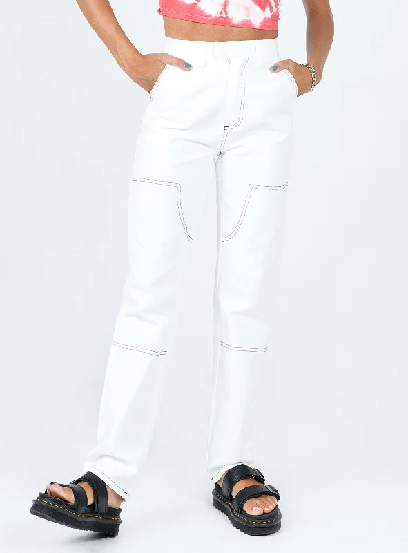 Women Fashion Jadene Pants White