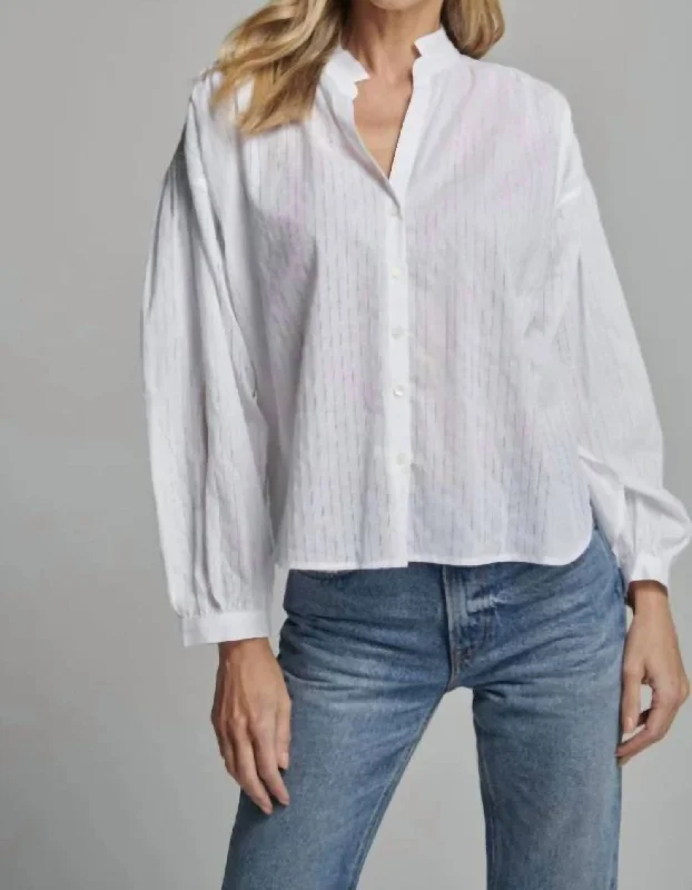 Enjoy Discount Marie Shirt In White Stripe