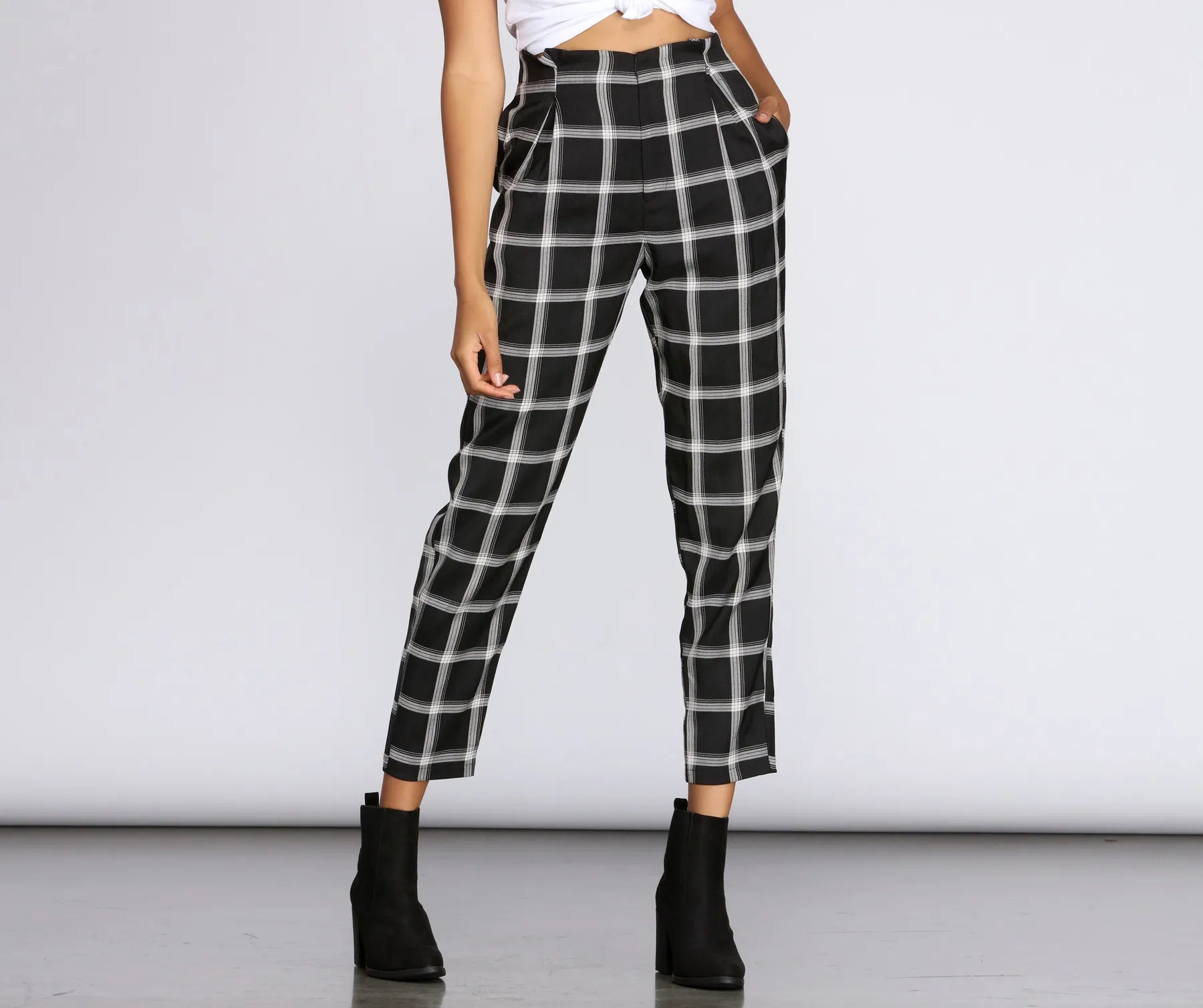 Weekend Exclusive Plaid Perfection High Waist Pants