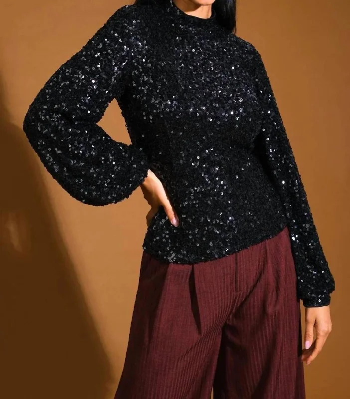 Browse Our Top Products A Sequin Top In Black