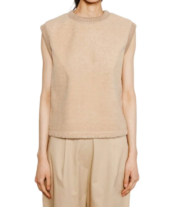 Bid Farewell To The Old Season Maya Top In Almond Taupe