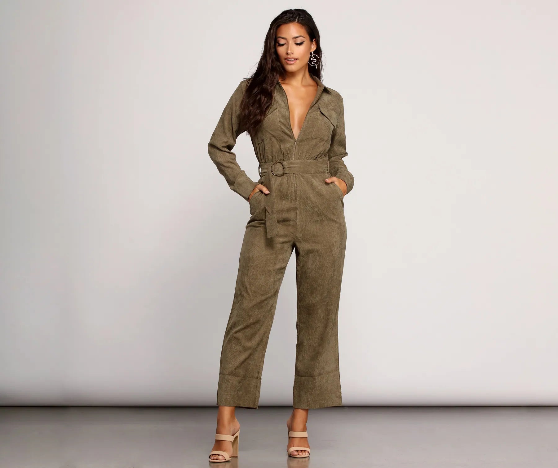 Exclusive Sale Chic Corduroy Babe Jumpsuit