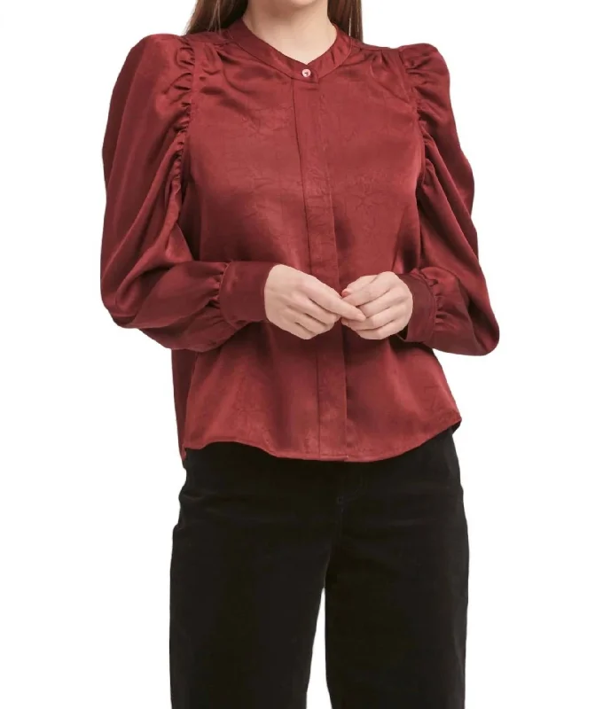 Effortless Chic Apparel Lilliana Top In Plum Berry