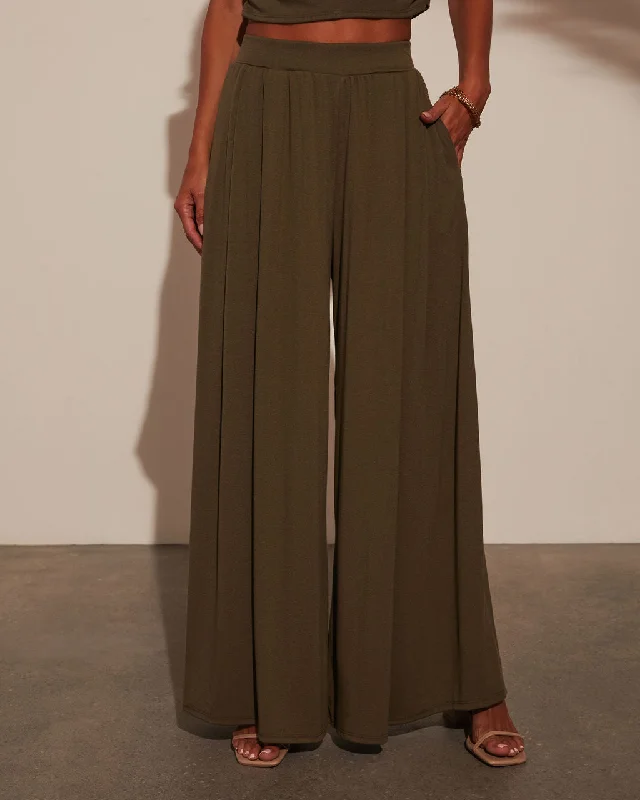 Versatile Women's Fashion Tatum High Waisted Wide Leg Pants