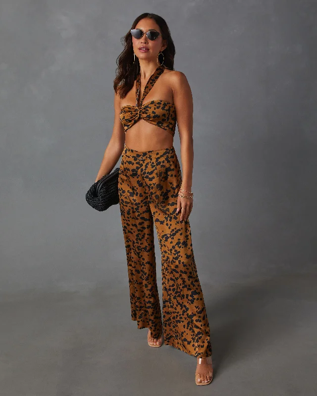 Clothing Woman Easy Tiger Animal Print Wide Leg Pant