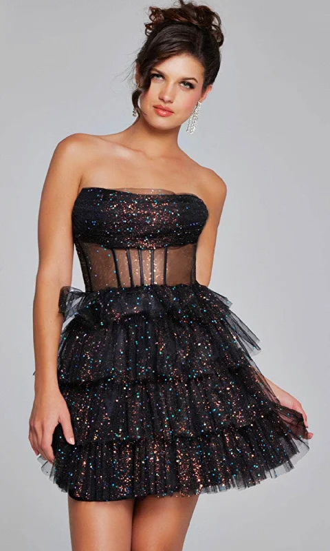 Clearance Sale Online Jovani 39666 - Glitter Tulle Cocktail Dress