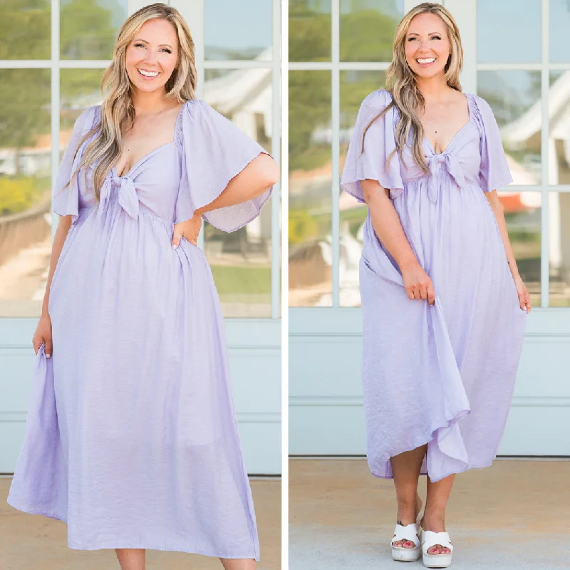 Chic Casual Wardrobe Essentials Sweet Lady Maxi Dress, Lavender