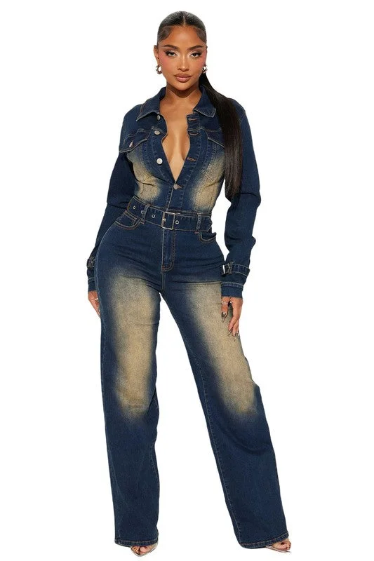 Flash Sale Event WOMEN DENIM SEXY JUMPSUIT