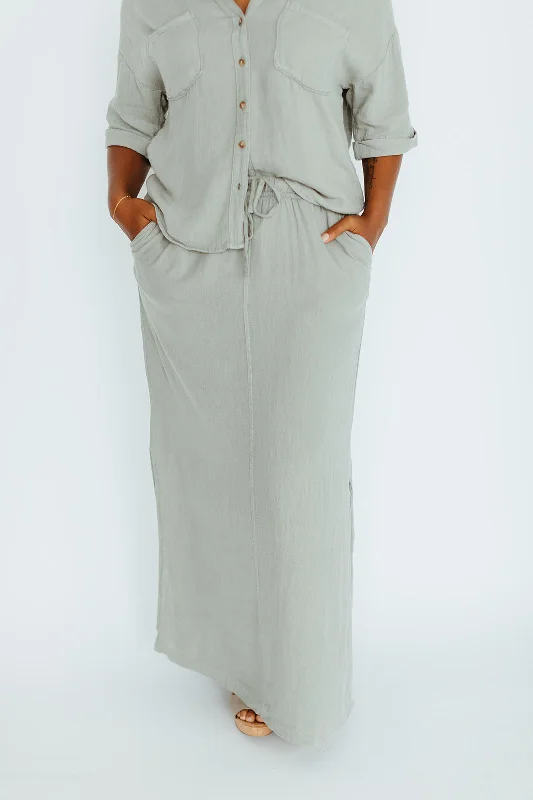 Versatile Women's Fashion Sandy Linen Skirt