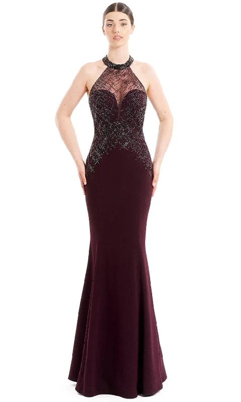 Effortless Chic Apparel Alexander by Daymor 1672 - Illusion Halter Evening Dress