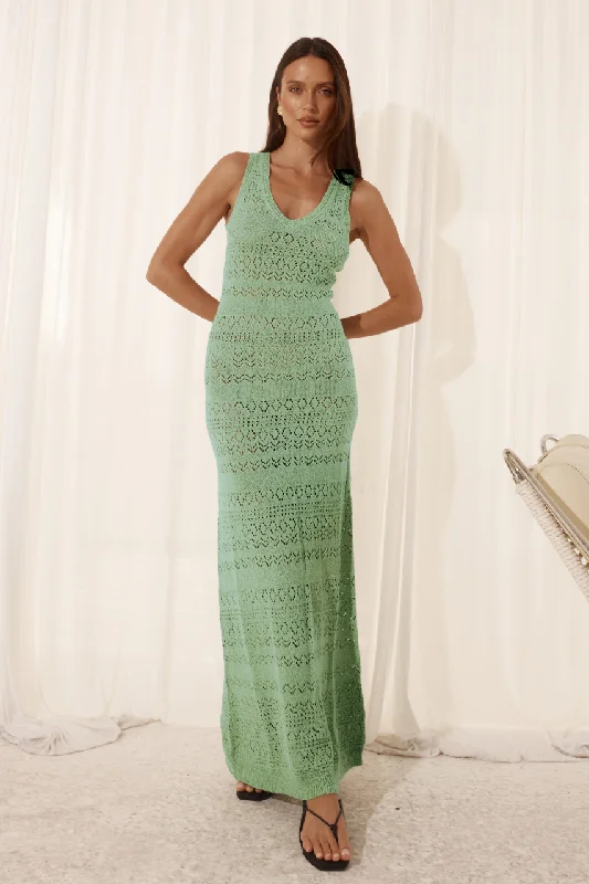 Your Timeless Wardrobe Awaits MOON MAXI DRESS - SAGE