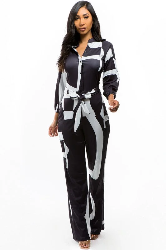 Stay Ahead In Style SEXY BLACK AND WHITE JUMPSUIT