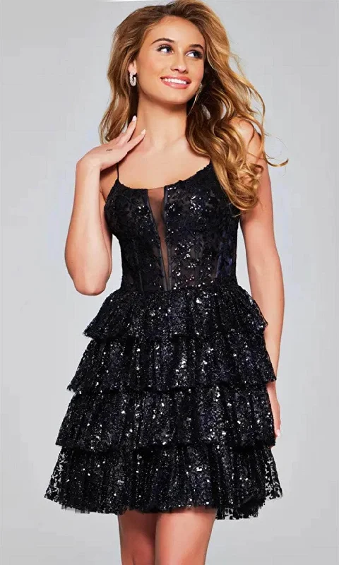 Online Boutiques Jovani 40386 - Tiered Cocktail Dress