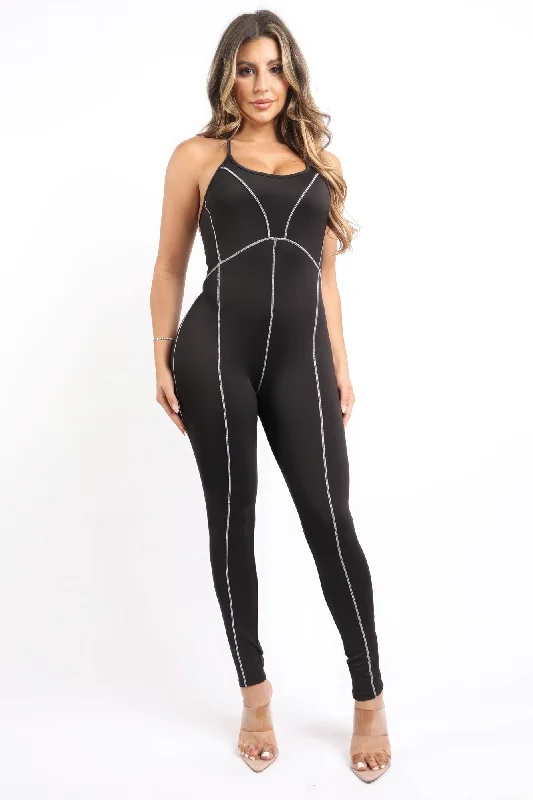 Don't Miss Out Overlock Line Jumpsuit