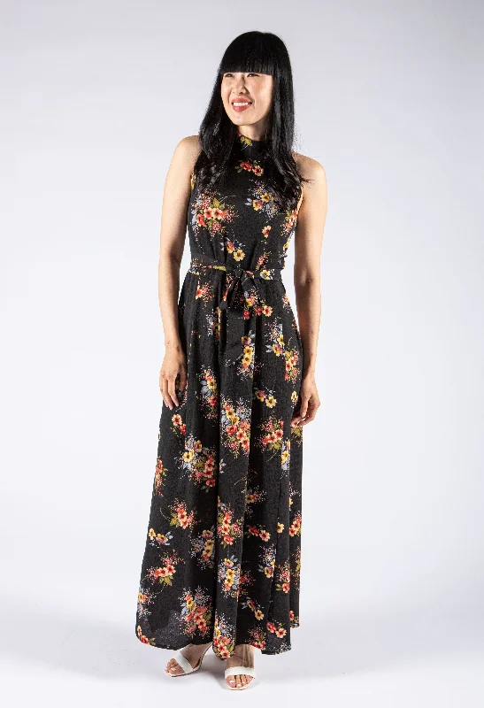 Clothes For Sale Halter Neck Floral Jumpsuit