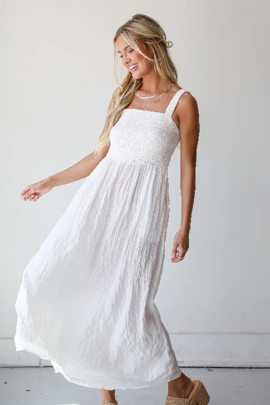 Day To Night Styles FINAL SALE - Compelling Perfection White Maxi Dress