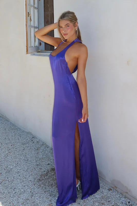 Versatile Wardrobe Essentials Jacquelyn Racerback Maxi Dress - Deep Purple