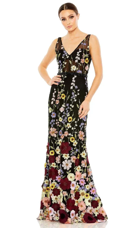 Fashion Forward Mac Duggal 68200 - Floral Emboidered Long Dress