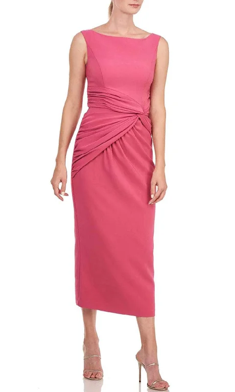 Women Wear Brands Kay Unger 5516686 - Tea Length Twist Front Dress