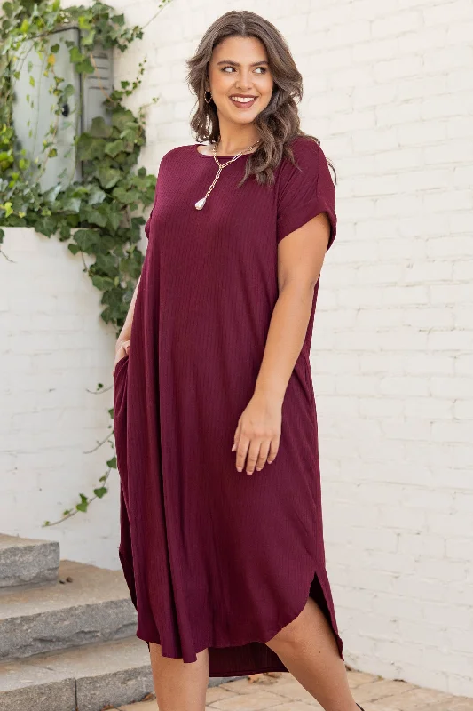 Flash Sale Starts Here We Go Again Dress, Burgundy