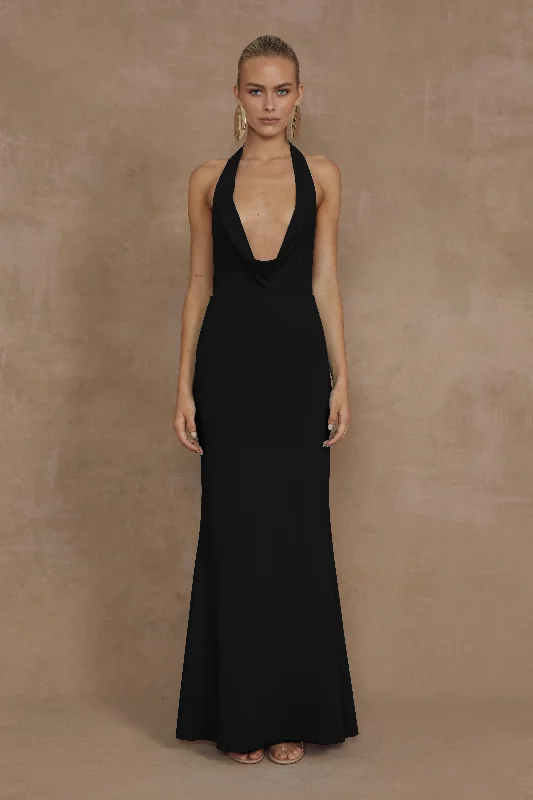 Holiday Glam LORITA MAXI DRESS - BLACK