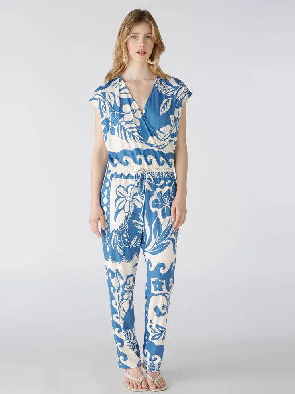 Special Offers Oui Jumpsuit Blue & White