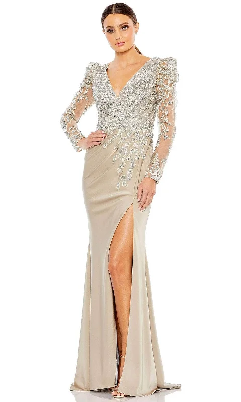 Season Sale Mac Duggal 20346 - Sheer Embroidered Evening Dress