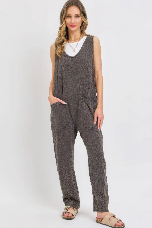 Save Big Mineral Washed Summer Jumpsuit